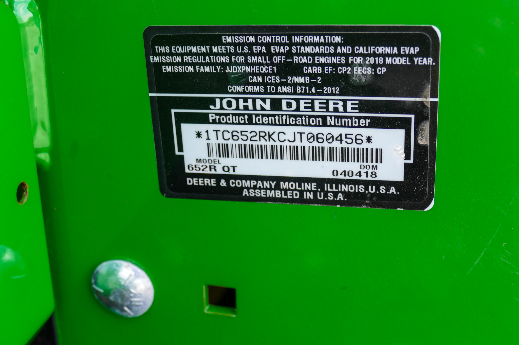 2017 John Deere 652R