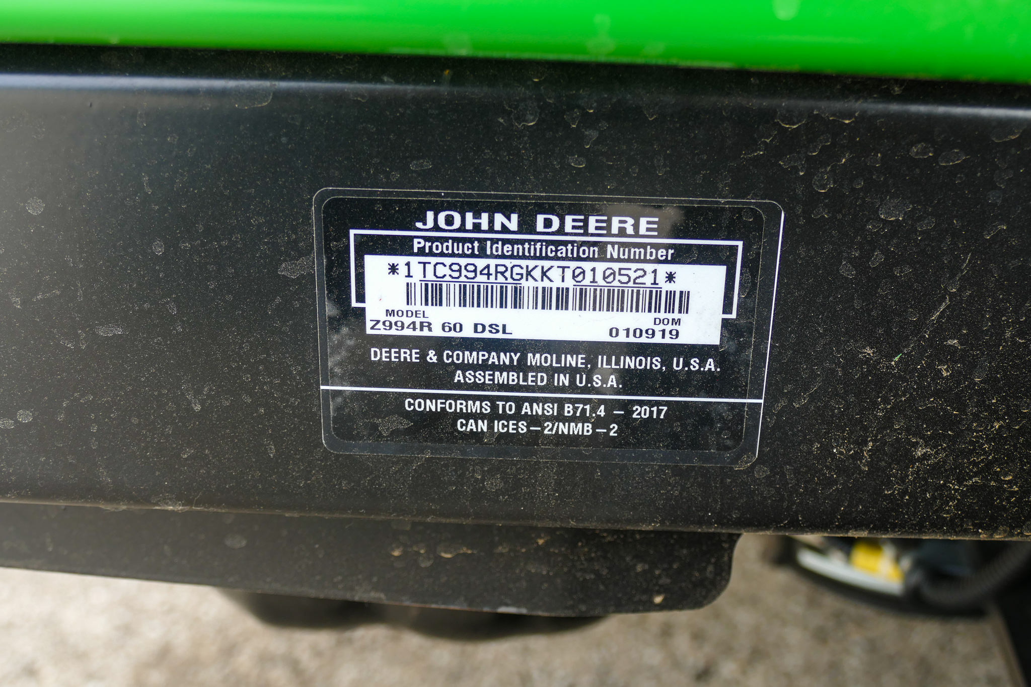 2019 John Deere Z994R