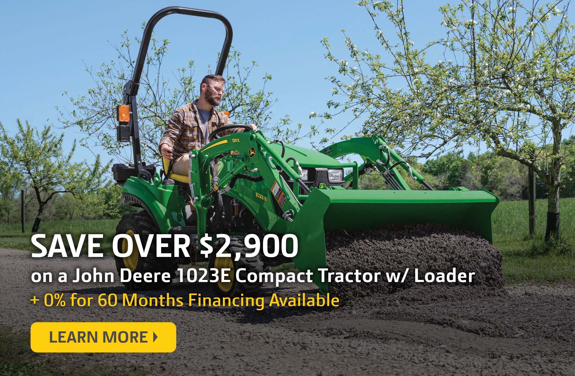 John Deere 1023E Compact Tractor Savings