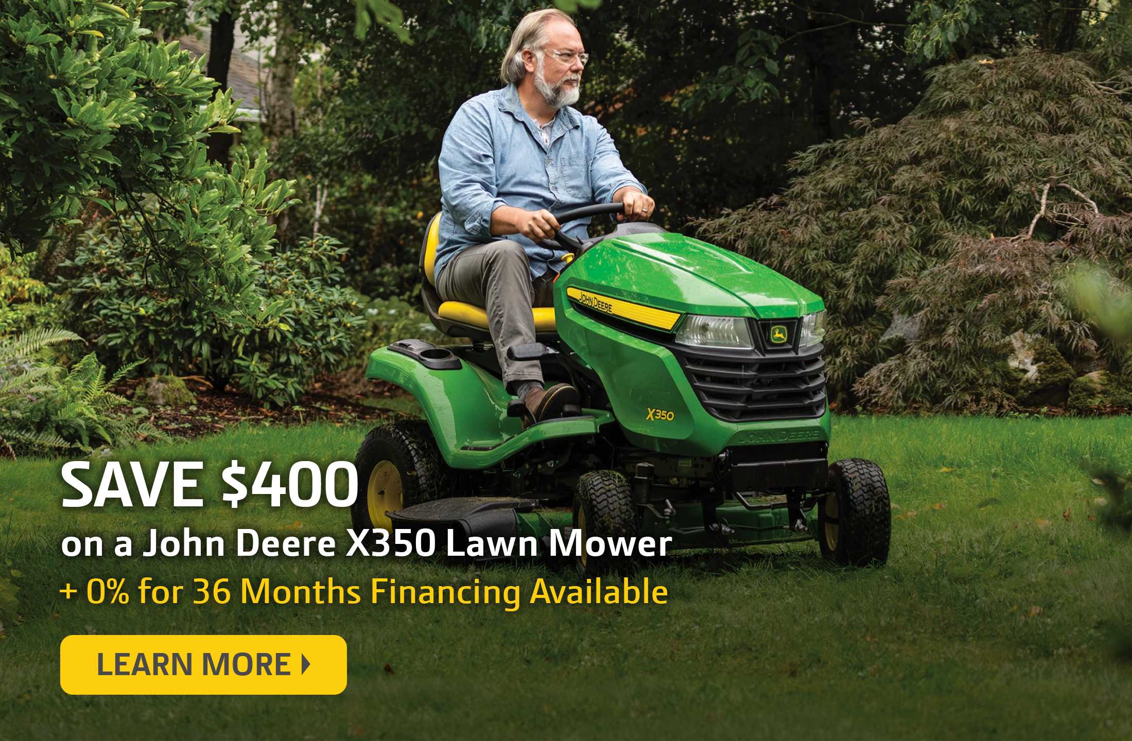 John Deere X350 Savings