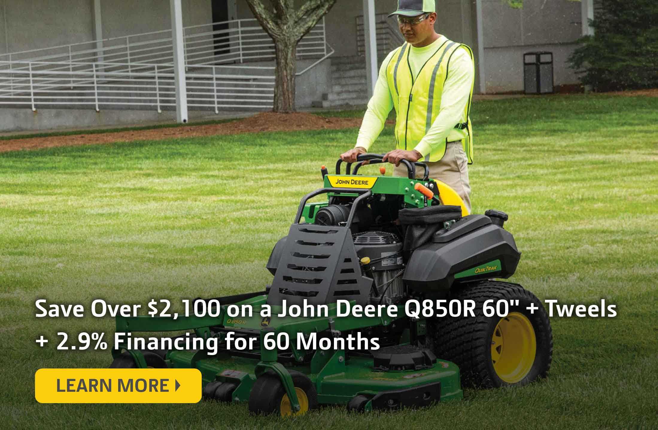 SAVE on a John Deere Q850R Stand-On Mower