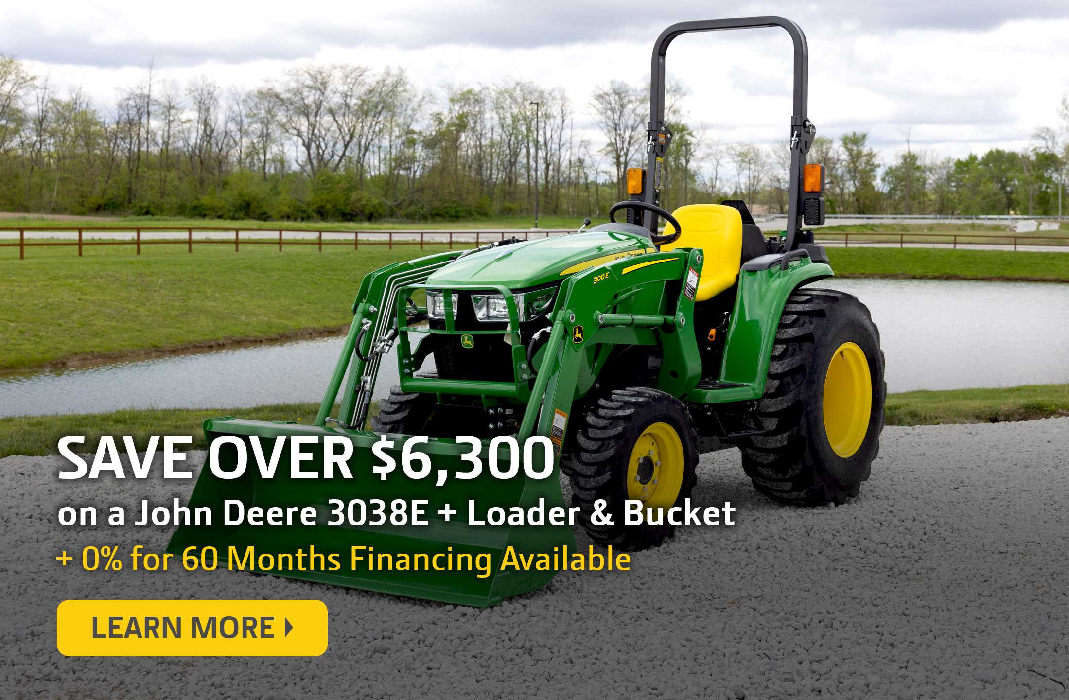 John Deere 3038E Compact Tractor Savings