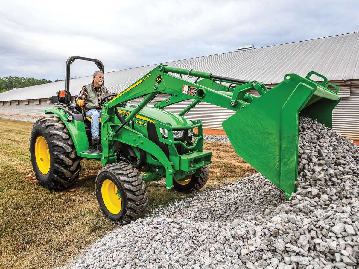 John Deere 4066M Heavy Duty Tractor with 440R Loader and Bucket