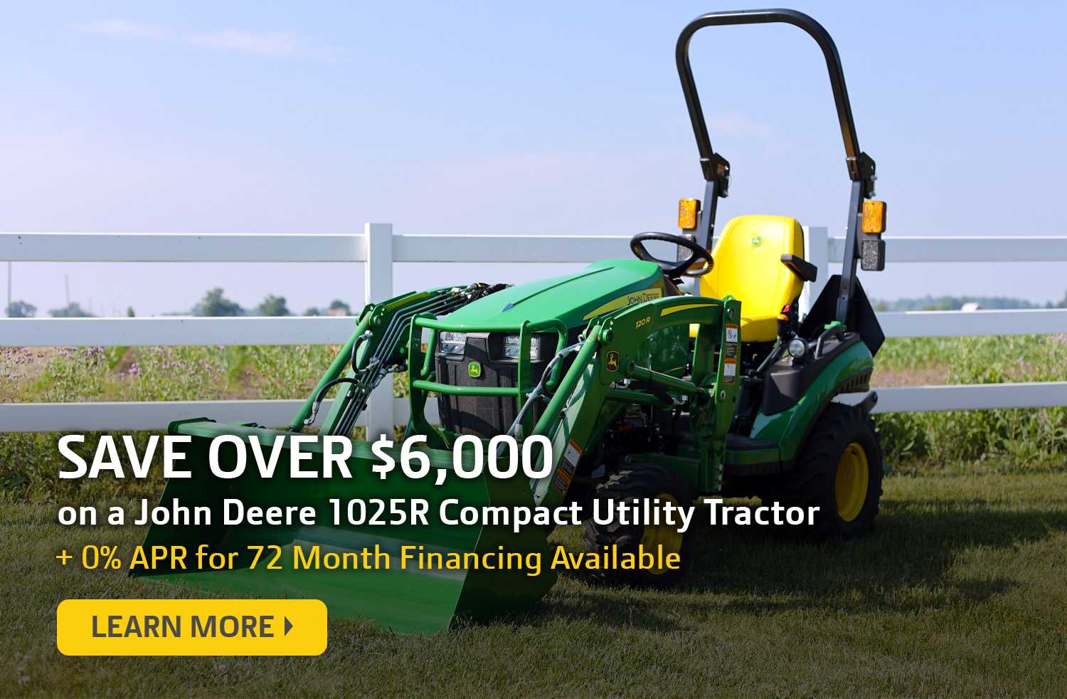 John Deere 1025R Compact Tractor Savings