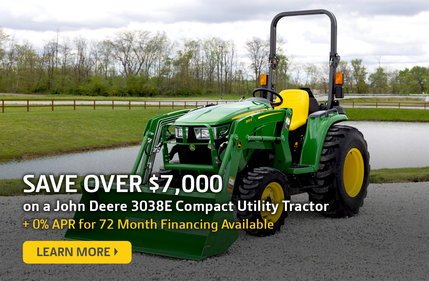 John Deere 3038E Compact Tractor Savings