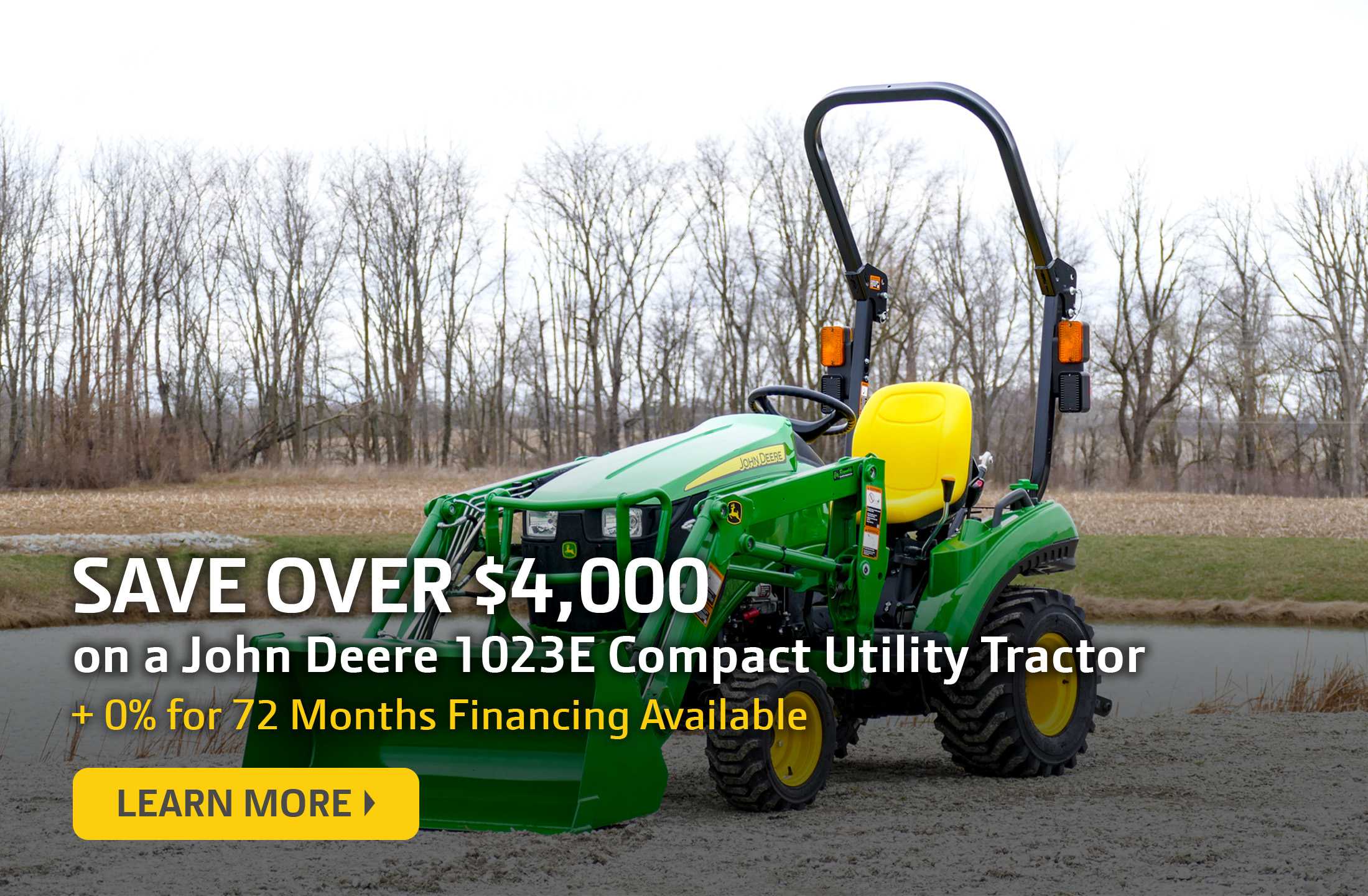 John Deere 1023E Compact Tractor Savings