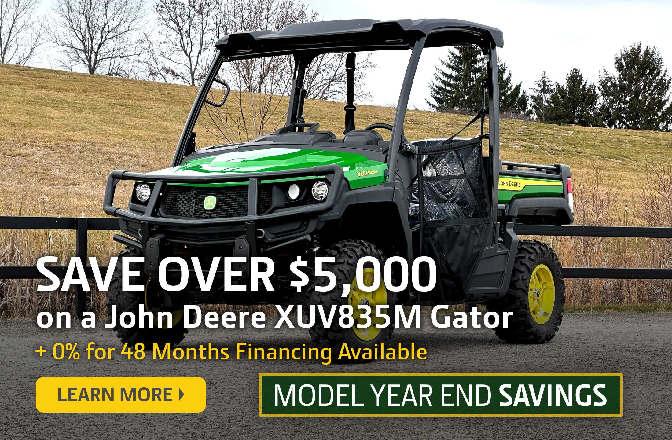 John Deere XUV835M Model Year End Savings