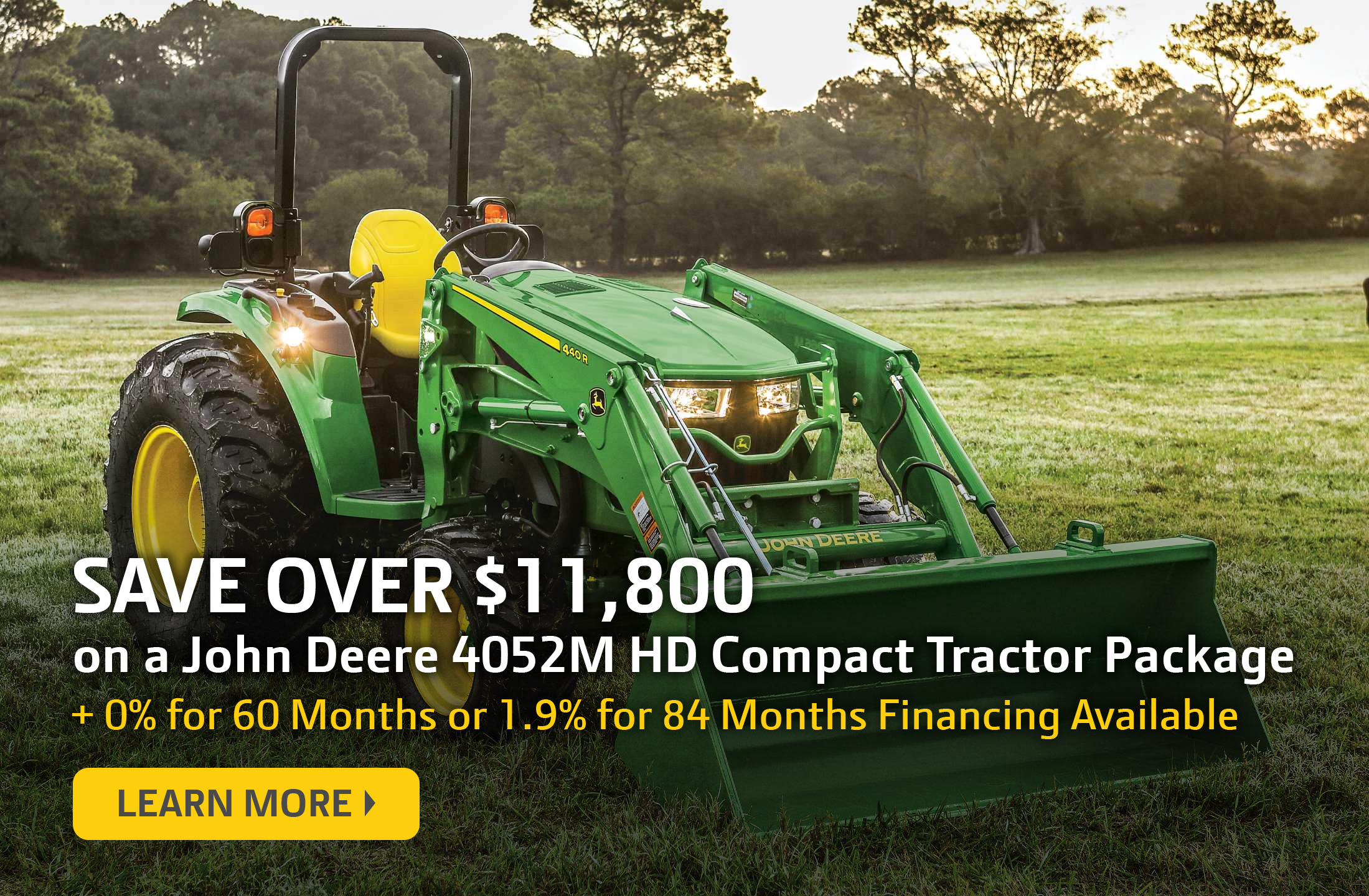 John Deere 4052M HD Compact Tractor Savings